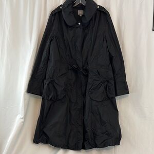 EUC J. Jill szXL black collared tie-front Black windbreaker jacket…